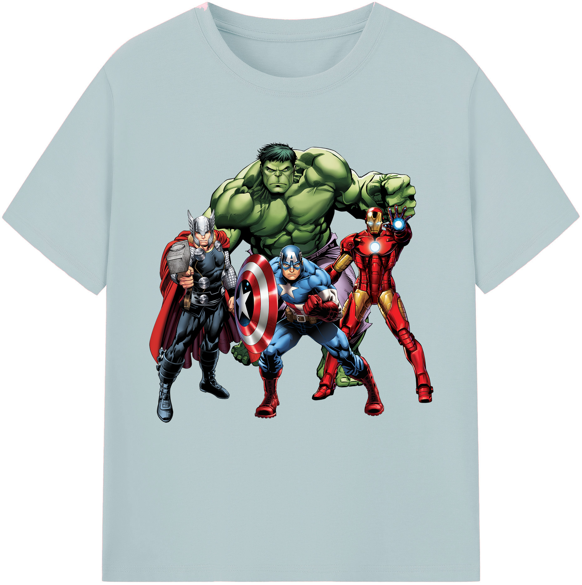 （画像用） アベンジャーズ The Avengers 綿100％半袖Tシャツ（フロントプリント）